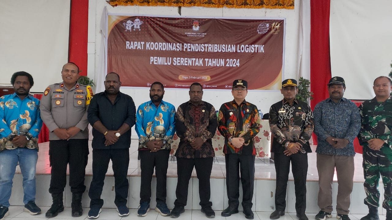 KPUD Kabupaten Puncak gelar rakor pendistribusian Logistik Pemilu